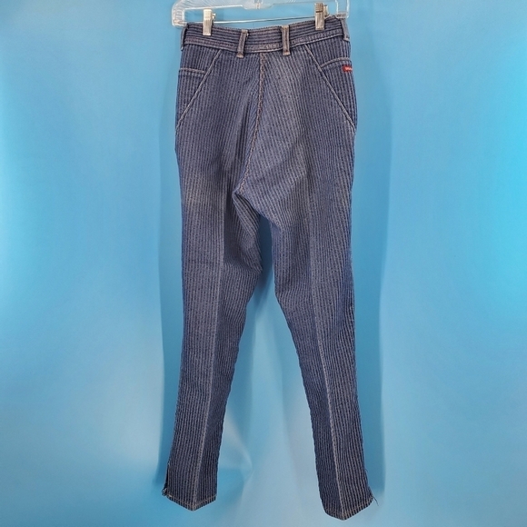 Vintage 90s Braxton striped hi waist pencil jeans 11 - Picture 3 of 14